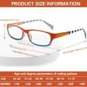 Kerecsen Computer Reading Glasses for Women Blue Light Blocking Glasses for Reading Fashion Pattern Print Eyeglasses for Womens(Mix Color -5, 2.50)
