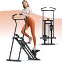 Stair Stepper for Home Gym, 350lbs Vertical Climber Machine with LCD Display, Non-Slip Pedals & 350lb Capacity Compact Folding Cardio Exercise Climber (Blue)