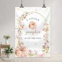 Wildflower Fall Little Pumpkin Baby Shower Backdrop Floral A Little Pumpkin is on The Way Photography Background Gold Glitter Fall Baby Shower Party Decorations 5x7ft