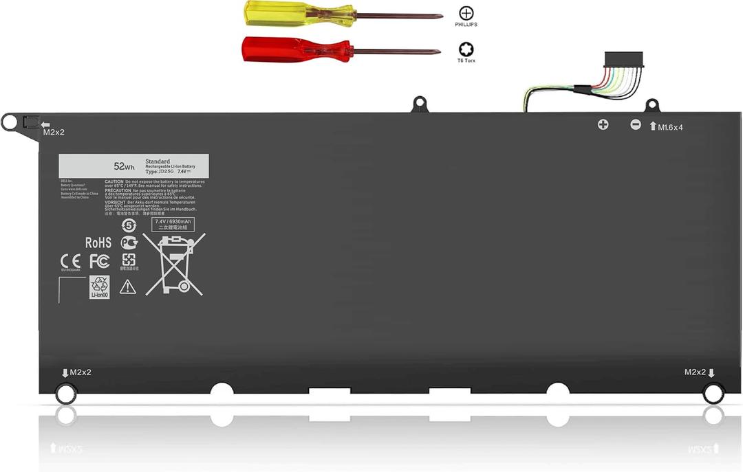 XPS 13 9350 9343 JD25G 90V7W Battery for Dell XPS 13 XPS 13 9343 9350 P54G JHXPY JHXPY53 5K9CP 05K9CP 090V7W XPS13D-9343-1708 13D-9343-3708 13-9350-D1508G 13-9350-350 13-9350-D1608 13-9350
