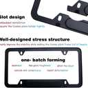 2 Pcs Black License Plate Frames Metal Aluminum Material 4 Holes License Plate Covers Screw Caps Cover Set Compatible with 1 2 3 4 5 Series X1 X3 X5 X6 X7 Series M2 M3 M4 M5 M6 Series E90 E91.etc