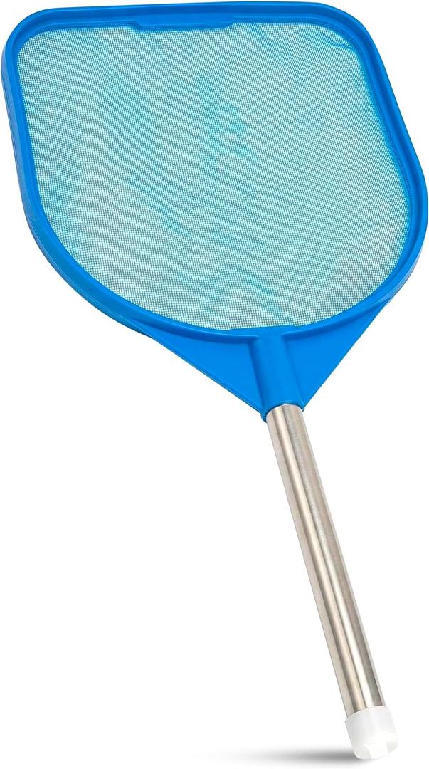 Pool Skimmer Net - Handheld Hot Tub Skimmer for Spa, Stock Tank Pool, Small Pool & Aquarium Cleaning (2 ft, Blue)