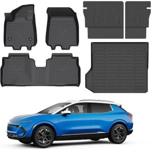 for Chevy Equinox EV Floor Mats 2026 2025 2024(Non Fuel),Car Mats for Chevy Equinox EV All Weather Floor Mats Cargo Liner Accessories Backrest Cargo Mat