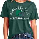 FAYALEQ Football Shirts for Women, Game Day Tshirt Football Outfits Sports Team Fan Gift Tee Shirt (Green, S)