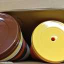 Skylety 16 Pcs Plastic Cups with Lids and Straws 16 oz Plastic Cups Coffee Reusable Tumbler Water Bottle Holiday Christmas Party Supplies Gifts for Drinking Coffee Cocoa(Thanksgiving Color)