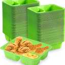 200 Pcs Nacho Trays 6x5 Inch Disposable Plastic Nacho Cheese Trays 12 oz Nacho Containers for Movie Night Party Supplies (Green)