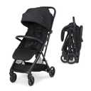 Delta Children Icon Ultra Compact Lightweight Everyday & Travel Stroller - One-Hand Fold - Only 15.6 Pounds - Fits in Overhead Compartments - Greenguard Gold Certified - Multi-Position Recline,Black