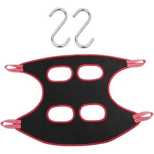 GALPADA Breathable Hanging Cat Hammock Bed for Nail Trimming and Grooming Stylish Elevated Pet Bed for Indoor Cats Convenient Assembly Storage Smooth Touch Edges Black-red