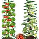 AMAGABELI GARDEN & HOME 2 Pack Tomato Cages for Garden Plant Support 42" Stakes Metal Tomato Trellis Tower for Climbing Plants Vegetables Potted Plants Tomatoes Pea Bean Cucumber Flowers Outdoor