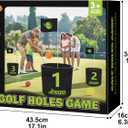 Golf Chipping Game with 2 Retractable Clubs & 9 Holes, Portable Golf Set for Adults Kids, Outdoor Indoor Sports Practice Toy Gift for Family Play Yard, Backyard, Lawn, Beach