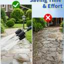 4-in-1 Turbo Nozzle Pressure Washer, Quadruple Turbo Nozzle for Power Washer, 360° Rotating Pressure Washer Tip with 1/4" Quick Connect, 2.0 Orifice, 4800 PSI, 4-6 GPM