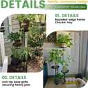 TOSKING 5-Tier Tall Plant Stand Indoor & Outdoor, Anti-Tip Round Base for Pots, Child and Pet Friendly, Heavy Duty Corner Shelf for Multiple Plants, Space-Saving Design for Living Room Balcony Garden (Black, 38in)
