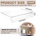 Geetery 5 Pcs 24" W x 16" D Wire Shelf Covers for Shelving, Wire Rack Covers for Pantry, Clear Acrylic Sturdy Panel Cover Damp Proof Liners for Kitchen Storage Organization