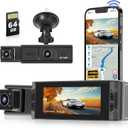 Hikity Dual Dash cam Front and Inside for car, 3.16'' 1080P Car Dual Dual Channel Dash Camera with Built-in WiFi/APP, Car Recorder with Free 64G Card, Dashcam Night Version/Loop Recording/G-Sensor