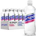 Propel Electrolyte Enhanced Water Sports Drink, Black Cherry Flavored Water, Zero Calorie & Zero Sugar Hydration with Electrolytes and Vitamins C & E, 16.9 fl oz Water Bottles (12 Pack), BB Date: 04/27/25