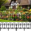 20 Pcs Garden Border Edging 40ft Plastic Decorative Border Lightweight Flexible Yard Landscaping Fence for Outdoor Lawn Flowerbed (Black)