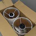 Set of 2 Ceramic Table Lamp for Bedroom, Small Table Lamp White Farmhouse Rustic Lamp Set Bedside Table Lamps for Nightstand Side Table Lamps for Living Room, 13.7IN