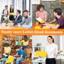 2 x 25Pcs Yollow Folders with Pockets-2 Pocket Folders for Documents,Cute Paper for Filing Cabinet,School,Office,Resume Portfolio (Yellow)