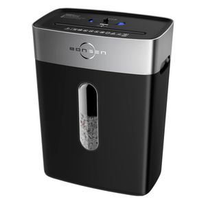 BONSEN Paper Shredder for Home Office, 4 Gallons Bin, 10-Sheet Cross-Cut Shredder, P-4 High Security Level, Quiet Credit Card Shredder with Jam Proof System (S3201)