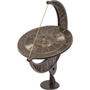 Whitehall Products Sun and Moon Sundial, French Bronze Whitehall Products Sun and Moon Sundial, French Bronze