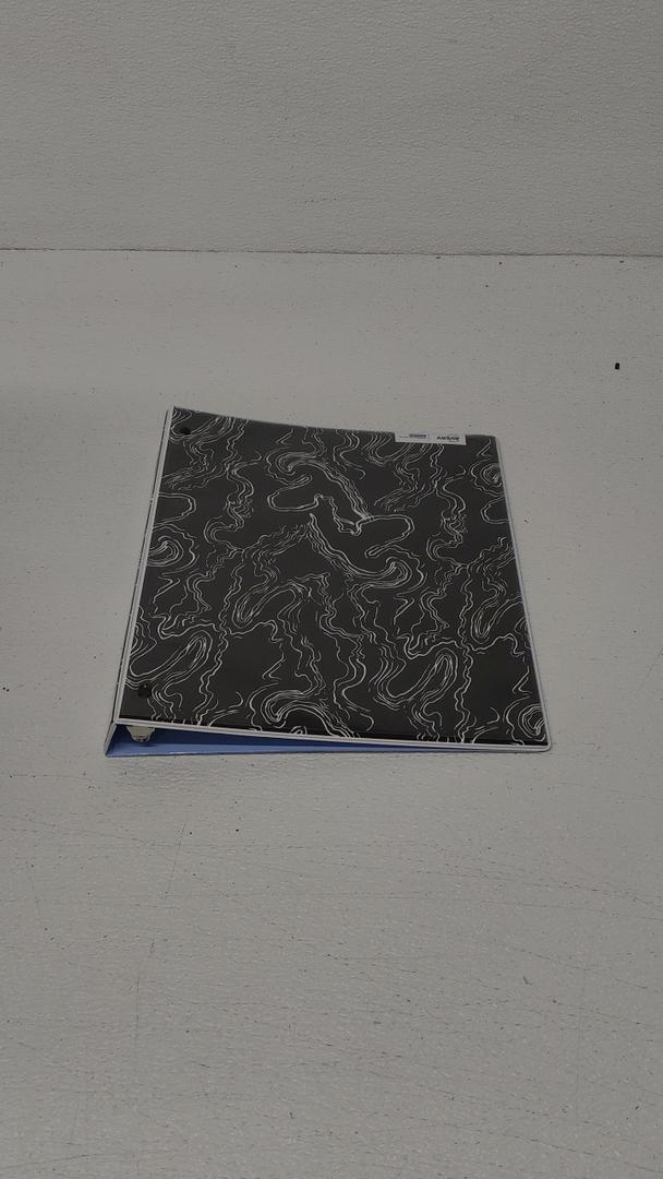 2 Avery White w/Black Brocade Durable Clear Cover 1" Round Rings 175 Page