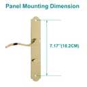 MaxxGeek Flat Slot Storm Door Handle Complete Set, Mortise Keyed Lever Mount Latch with Deadbolt for Screen and Storm Doors (Bright Gold)