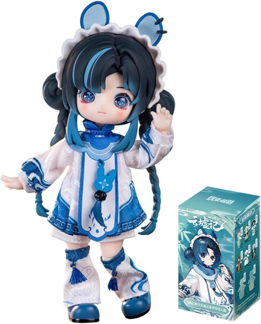 CALEMBOU BJD Blind Box, 1/12 Cute NAGI Yunxu Story Series 14cm Ball Jointed Doll, Cute Dress Up Doll with Joints, Collection Action Figure for Birthday Christmas
