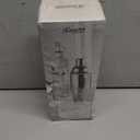 Cocktail Shaker, KITESSENSU 24oz Drink Shaker with Bartender Strainer, Measuring Jigger, Bar Mixing Spoon, Cocktail Recipe Guide, Professional Drink Mixer Set for Beginners, Silver (Silver - Cobbler 3)