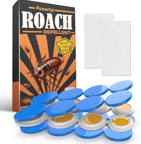 MKVBIF Roach Repellent Indoor, Pet Safe Cockroach Repellent, Cockroach Deterrent, Roach Control, Roaches Away, Get Rid of Cockroaches, Easy to Use, Ideal for Hidden Areas-16P