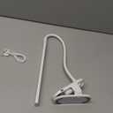 deaunbr LED Reading Light with Clip, Desk Lamp 48 LEDs 2600mAh Battery USB Rechargeable Book Lights Stepless Adjustable Brightness Eye Protection Flexible Table Lamps for Bed Headboard, Home, Office (White)