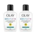 Olay Face Moisturizer, Complete with Sunscreen SPF 15, Daily Facial Lotion for Normal Skin, Lightweight Hydrating Broad Spectrum Sun Protection - Vitamin C, E, and Niacinamide - 6 Oz 2 Pack