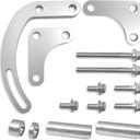 Baiann SBC Power Steering Pump Bracket 350 V-Belt Slotted Adjustable LWP 305 327 383 5.0L 5.7L V8 Compatible With 350 Small Block Chevy Long Water Pump