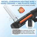 Hygger Ceramic Submersible Aquarium Heater, New Explosion-Proof Fish Tank Water Heater with External Temp Controller Auto Thermostat Heater for Saltwater Freshwater (50W for 3~10 Gallon)