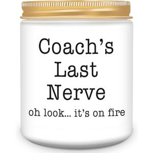 Homsolver Coach Gifts for Women & Men, Thank You, Appreciation, Christmas, Birthday Gift for Baseball Softball Volleyball Hockey Coaches,Coach's Last Nerve Scented Candle