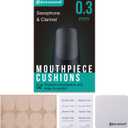 Focusound Saxophone & Clarinet Mouthpiece Cushions, Thin, 0.3mm Clear, 8-Pack