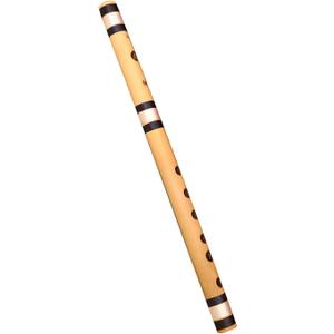 Flutes C Scale Natural Bamboo Flute (14 inches, Medium) Free Carry Bag