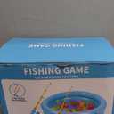 NIPLOOOW Pool Fishing Toys Games, Water Table Bathtub Toy with Inflatable Pool Pole Rod Net Plastic Floating Fish, Birthday Gifts for Kids Age 3 4 5 6 Year Old,Kids Outdoor Toys