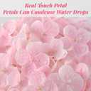 MARTINE MALL 3Pcs 21in Hydrangea Artificial Flowers, Latex Real Touch Hydrangeas Lifelike Large Hydrangea Flowers for Home Decor Party Arrangements Wedding Bouquets Centerpieces (Light Pink)