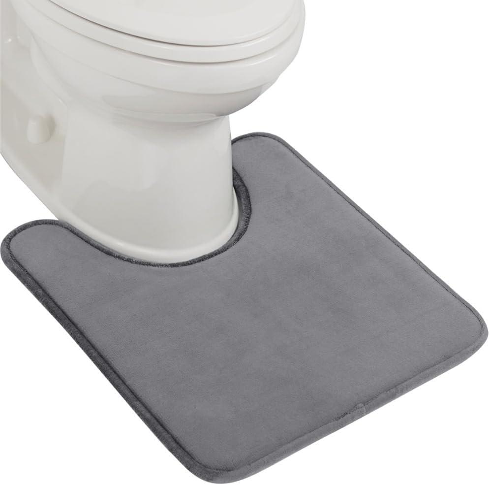 GORILLA GRIP Thick Memory Foam Toilet Rug for Bathroom, U Shaped Washable, Soft Absorbent Velvet Topside Floor Mats, Machine Wash, Cushioned Luxury Rugs for Bath Room, 22.5x19.5, Graphite Gray GORILLA GRIP Thick Memory Foam Toilet Rug for Bathroom, U Shaped Washable, Soft Absorbent Velvet Topside Floor Mats, Machine Wash, Cushioned Luxury Rugs for Bath Room, 22.5x19.5, Graphite Gray