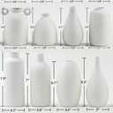Parlamain Set of 16 White Ceramic Bud Vases, Minimalist Boho Small Pampas Grass Flower Vase for Farmhouse Home Decor, Wedding Centerpiece, Shelf and Table Decoration