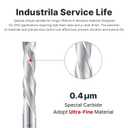 Up&Down Compression Cut Spiral Router Bit for CNC, 1/4 inch Cutting Diameter and 1 inch Cutting Length 1/4 inch Shank Carbide End Mill for Slot Cut Carving Engraving Grinding Grooving