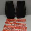 Queenar 2 Pieces Black Felt Coffin Letter Board Felt Changeable Letter Board with Letters and Numbers 270 Gothic Decor Message Board for Halloween Party, Home, Office, Bistro and School, 10 x 6 Inch