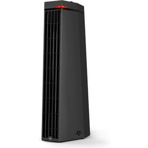 Vornado Rise 20H (2025) Whole Room Tower Heater for Home, 3 Heat Settings, Advanced Safety, Targeted Heating, 20 Inches Tall, Manual Control Dial, Heater for Bedroom, Office, and Home Use, Black