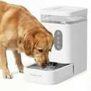 Gardner Pet 1.7 Gallon Automatic Dog Water Bowl Dispenser 6.5L Gravity Water Feeder with Stainless Steel Bowl & Maifan Stone Filter, BPA-Free for for Cats and Dogs (White, 1.7 Gallon)