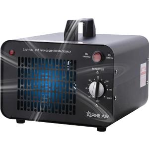 110W 60,000 mg/h Alpine Air Purifier Ozone Generator - Ozone Odor Eliminator, Ozone Machine & Skunk Odor Remover For House, Ozone Air Purifier, Commercial Ozone Generator For Car, Office, & Rooms