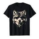 Funny Wolf Cool Rock and Roll Graphic T-Shirt L