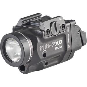 Streamlight 69431 TLR-8 X G sub 500-Lumen Rail-Mounted Tactical Weapon Light with Integrated Green Aiming Laser Exclusively for Glock 43X/48 MOS/Rail Only, Black