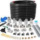 3/4" × 200 FT Shop Air Line Kit, Rapid Air System 3/4 Inch Hdpe-Aluminum Compressed Air Piping for Garage Includes Air-locking/Elbow/Tee/Air Outlet Block Fittings Leak Proof Easy to Install