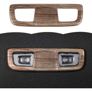 RT-TCZ Roof Rear Reading Light Lamp Panel Trim Cover Decoration Interior Accessories Compatible with Chevrolet Silverado 2019-2023,for GMC Sierra 2019-2023,Wood Grain