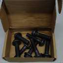 M10 x 40mm Flanged Hex Head Bolts Flange Hexagon Screws, Half Thread, Alloy Steel, Black Oxide Finish, Quantity 8 (M10-1.5 x 40mm)